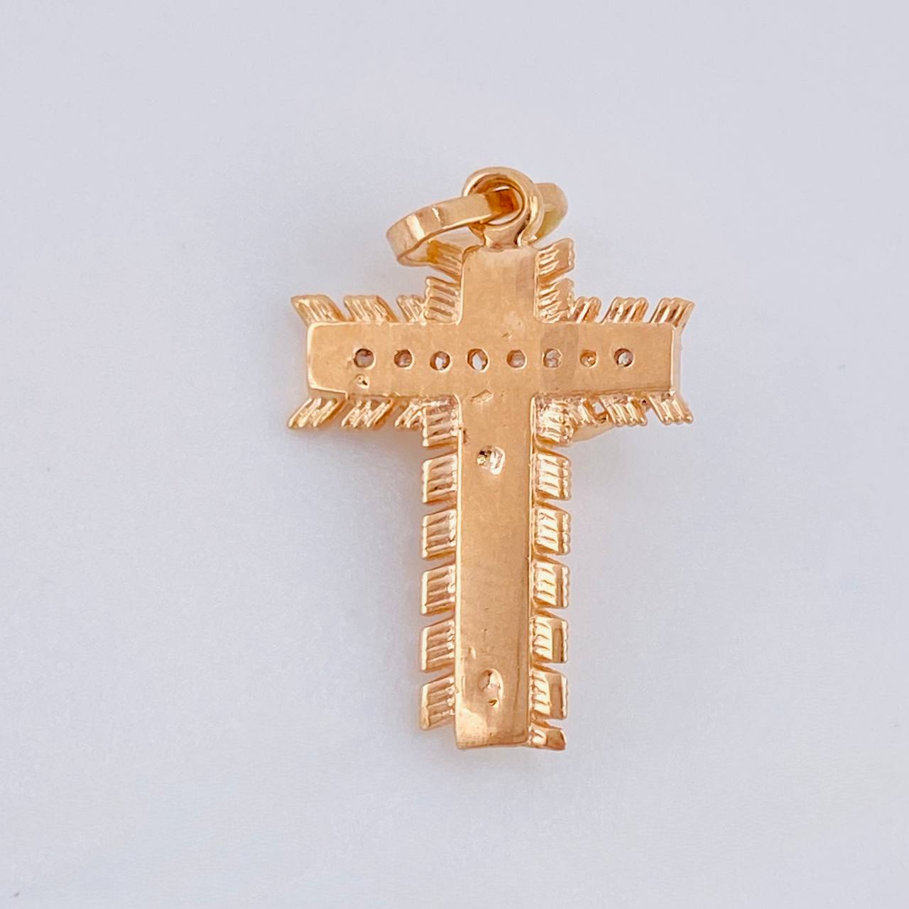 Dije Cruz Señor De Los Milagros 2 g / 2.6 cm Oro Rosa 18K