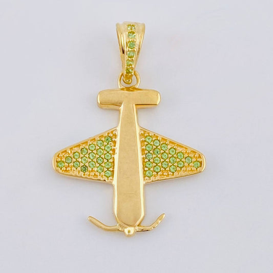 Dije Avión 2.65 g / 2.9 cm Oro Amarillo 18K