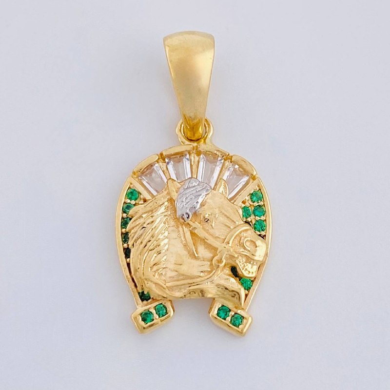 Dije Herradura Caballo 2.6 g / 2.5 cm Oro Amarillo 18K