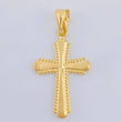 Dije Cruz Bordes Punteadas 0.9 g / 3.1 cm Oro Amarillo 18K