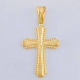 Dije Cruz Bordes Punteadas 0.9 g / 3.1 cm Oro Amarillo 18K