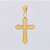 Dije Cruz Bordes Punteadas 0.9 g / 3.1 cm Oro Amarillo 18K