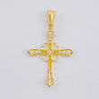 Dije Cruz Corazones 1.3 g / 3.3 cm Oro Amarillo 18K