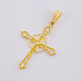 Dije Cruz Corazones 1.3 g / 3.3 cm Oro Amarillo 18K