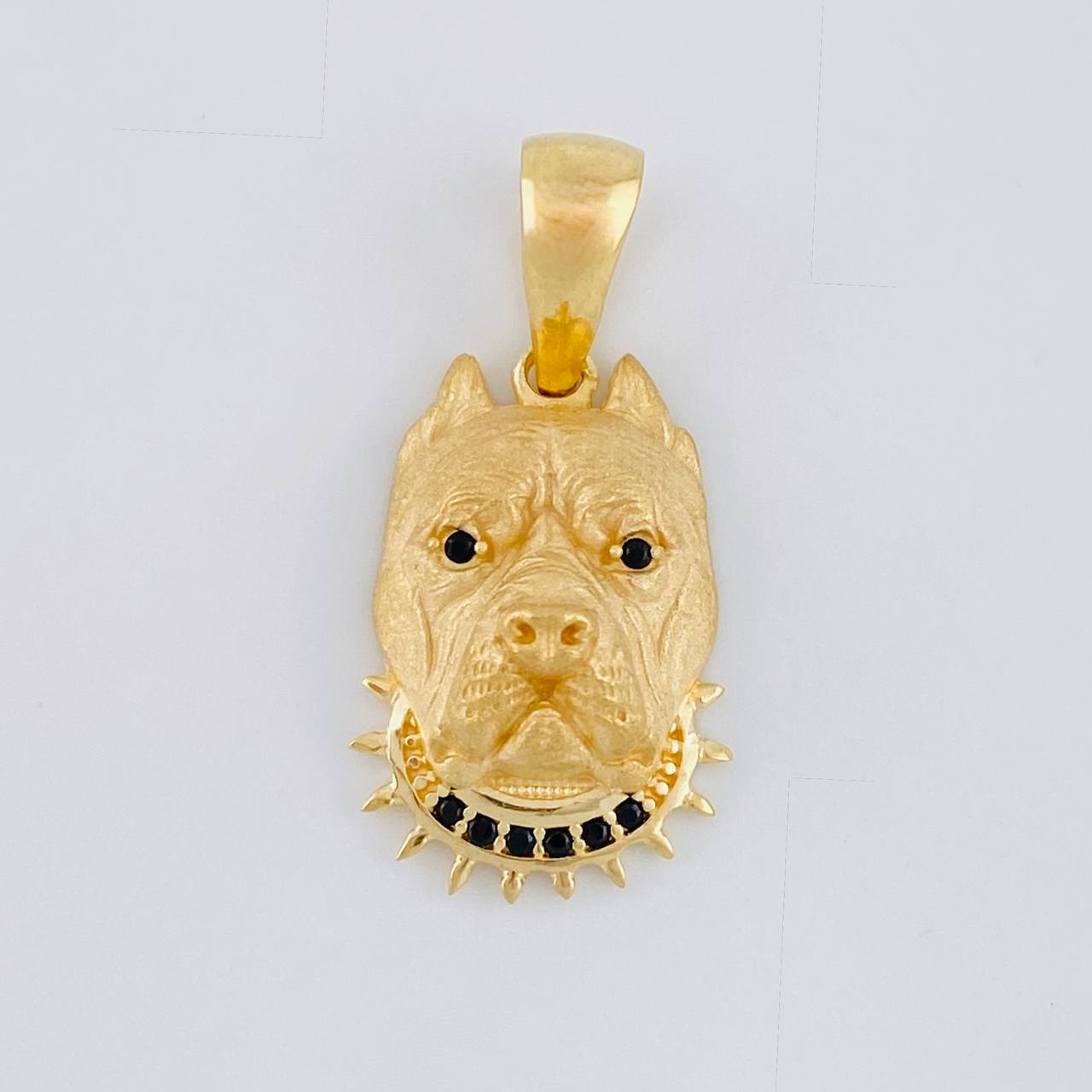 Dije Rostro Perro Mate 2.7 g / 2.5 cm Oro Amarillo 18K