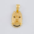 Dije Rostro Perro Mate 2.7 g / 2.5 cm Oro Amarillo 18K