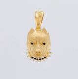 Dije Rostro Perro Mate 2.7 g / 2.5 cm Oro Amarillo 18K