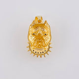 Dije Rostro Perro Mate 2.7 g / 2.5 cm Oro Amarillo 18K
