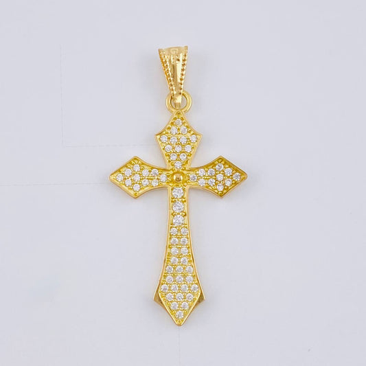 Dije Cruz Gotica 1.95 g / 3.6 cm Oro Amarillo 18K