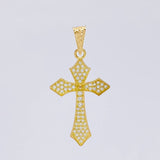 Dije Cruz Gotica 1.95 g / 3.6 cm Oro Amarillo 18K