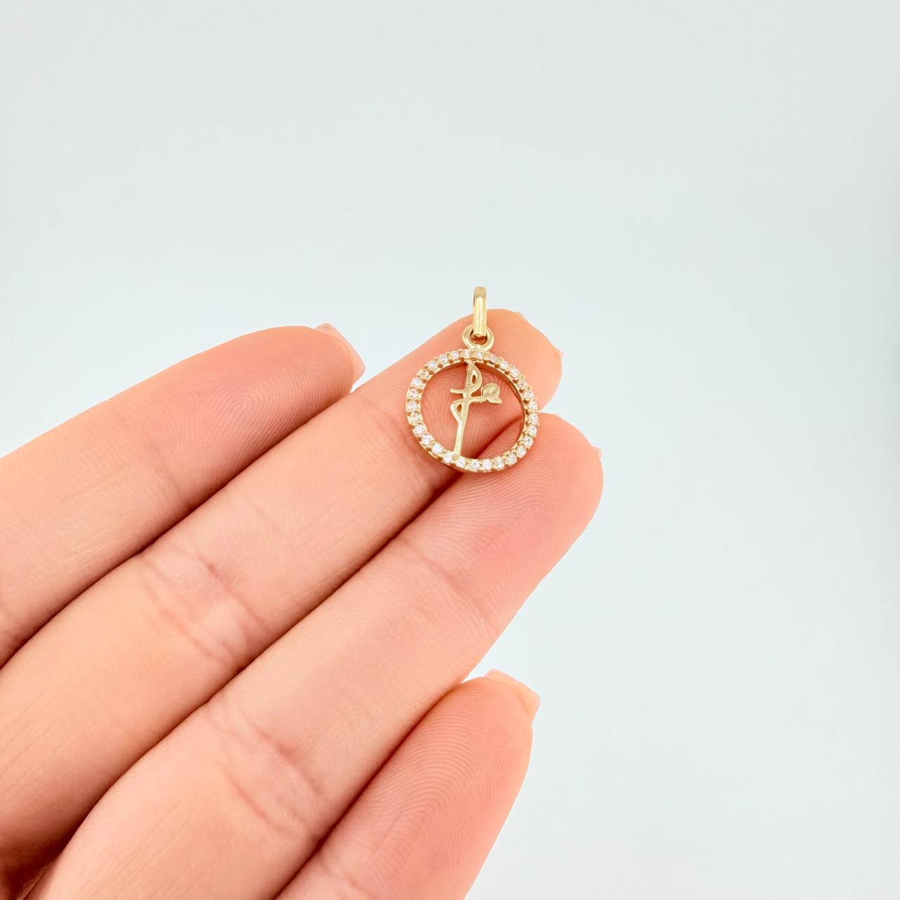 Dije Circulo Fé 1.25 g / 2.2 cm Oro Amarillo 18K