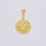 Dije Cara Feliz Tupida 1.75 g / 2.4 cm Oro Amarillo 18K