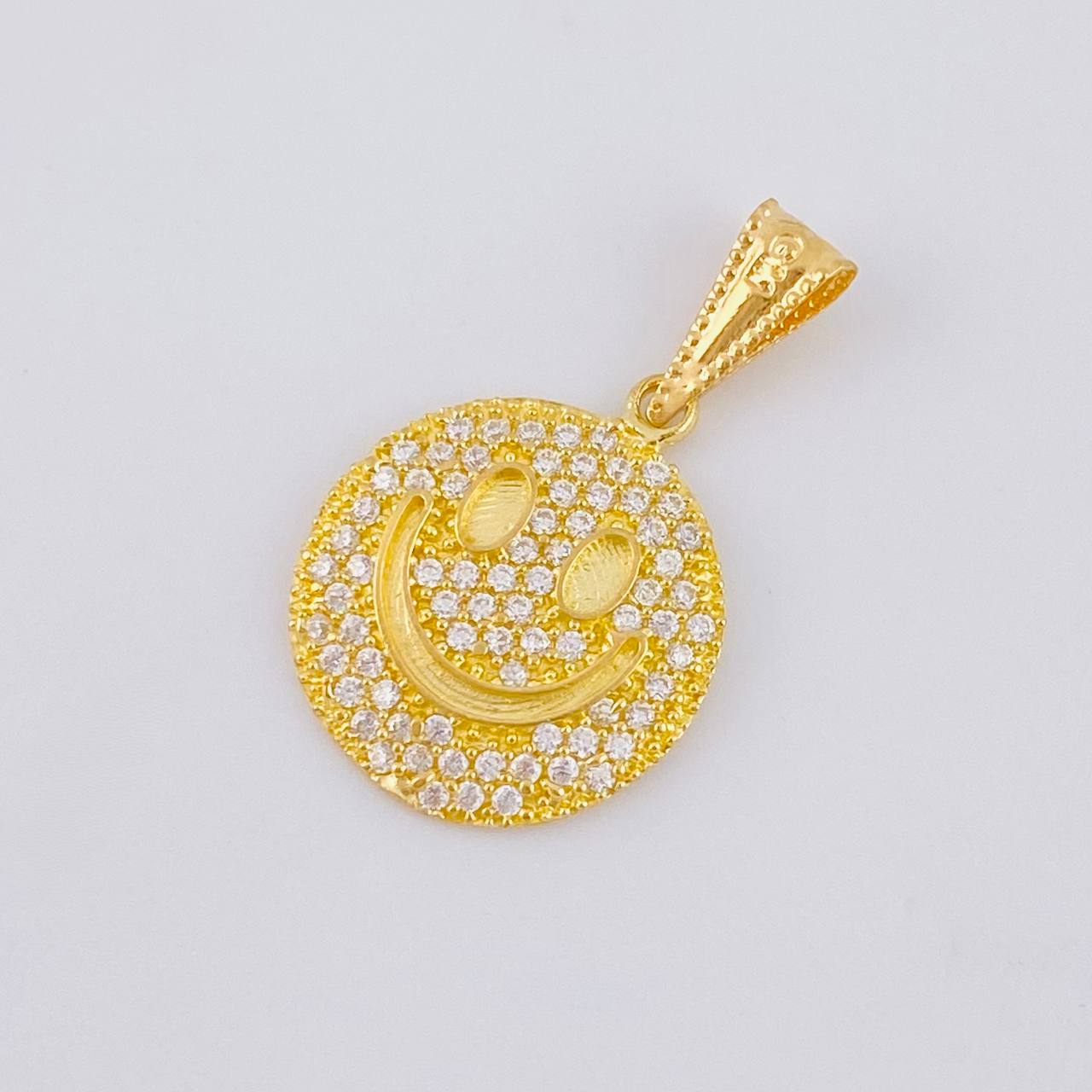 Dije Cara Feliz Tupida 1.75 g / 2.4 cm Oro Amarillo 18K