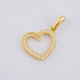 Dije Silueta Corazón 1.3 g / 2.2 cm Oro Amarillo 18K