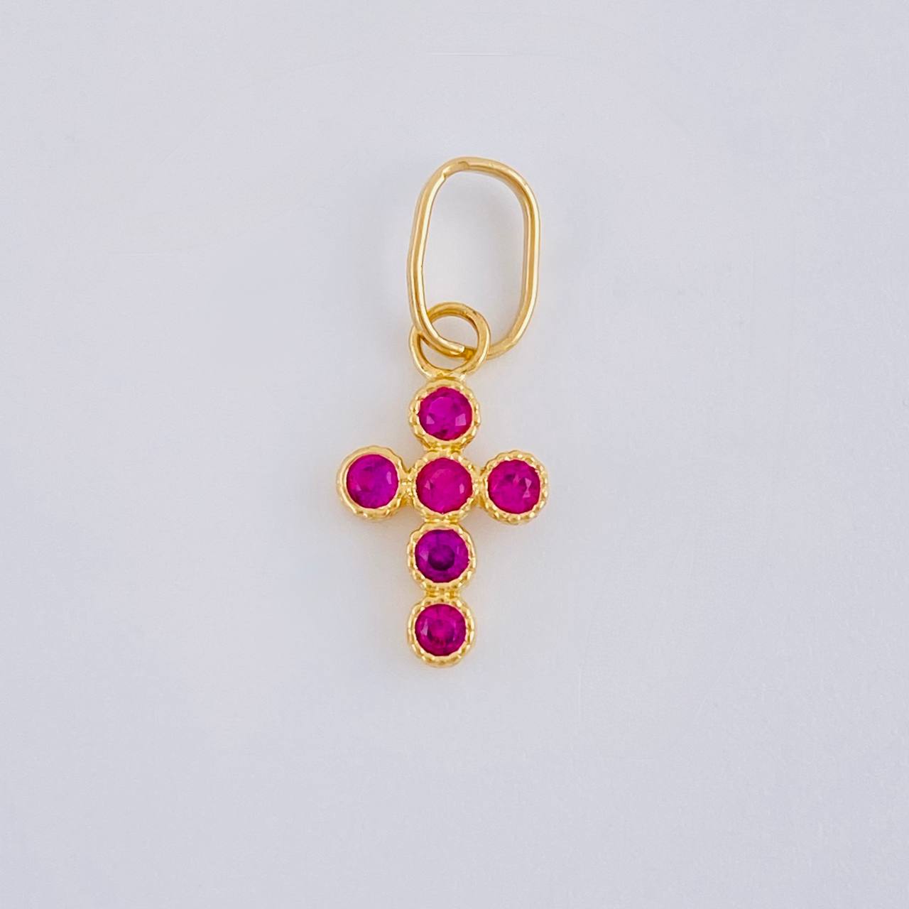 Dije Cruz Tupida 0.55 g / 1.7 cm Oro Amarillo 18K