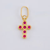 Dije Cruz Tupida 0.55 g / 1.7 cm Oro Amarillo 18K