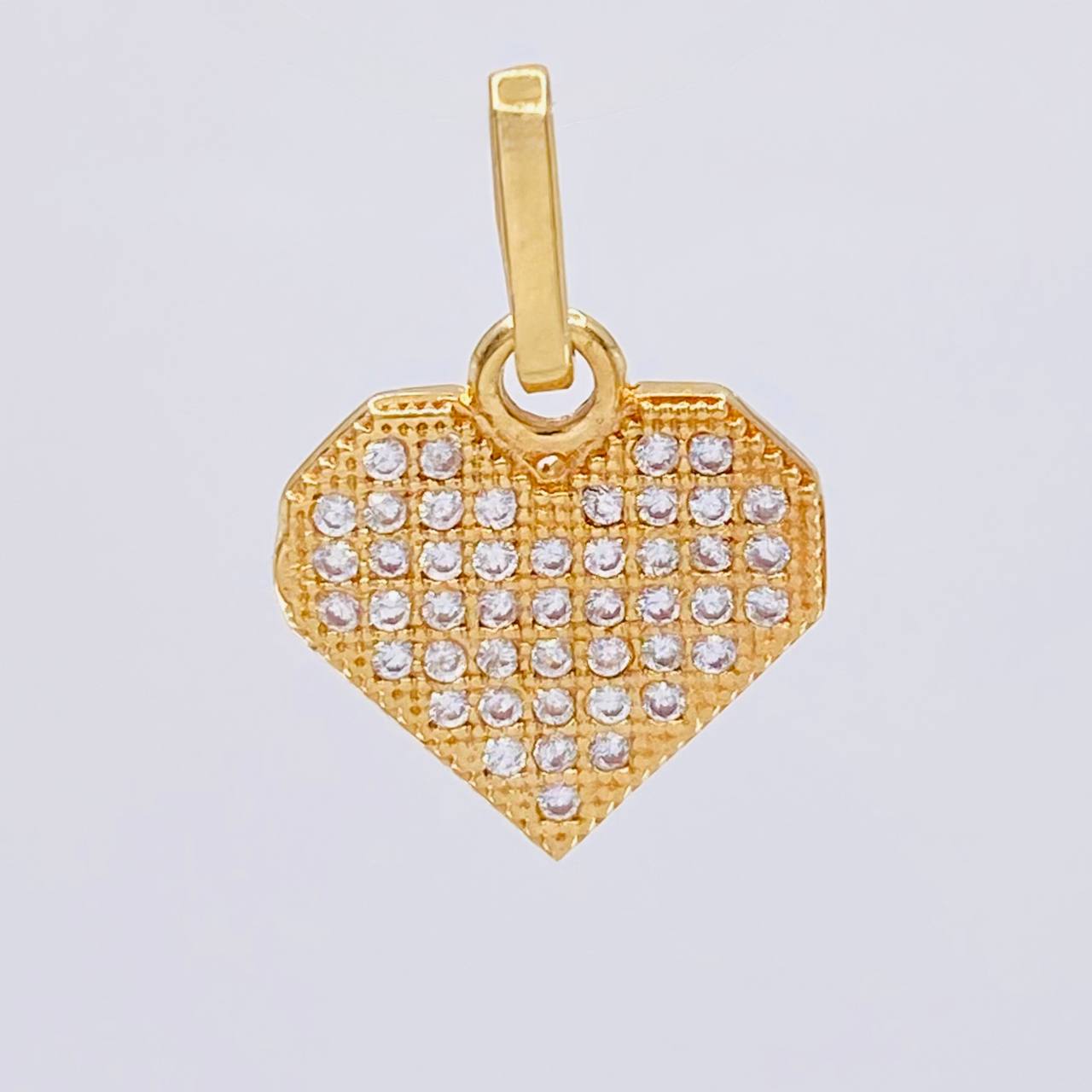 Dije Corazón Tupido 1.3 g / 1.7 cm Oro Amarillo 18K