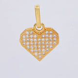 Dije Corazón Tupido 1.3 g / 1.7 cm Oro Amarillo 18K