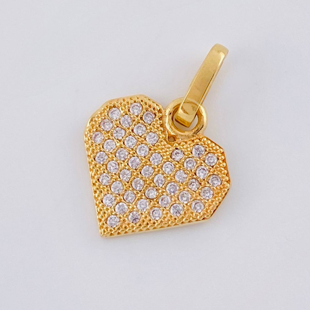 Dije Corazón Tupido 1.3 g / 1.7 cm Oro Amarillo 18K