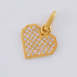 Dije Corazón Tupido 1.3 g / 1.7 cm Oro Amarillo 18K
