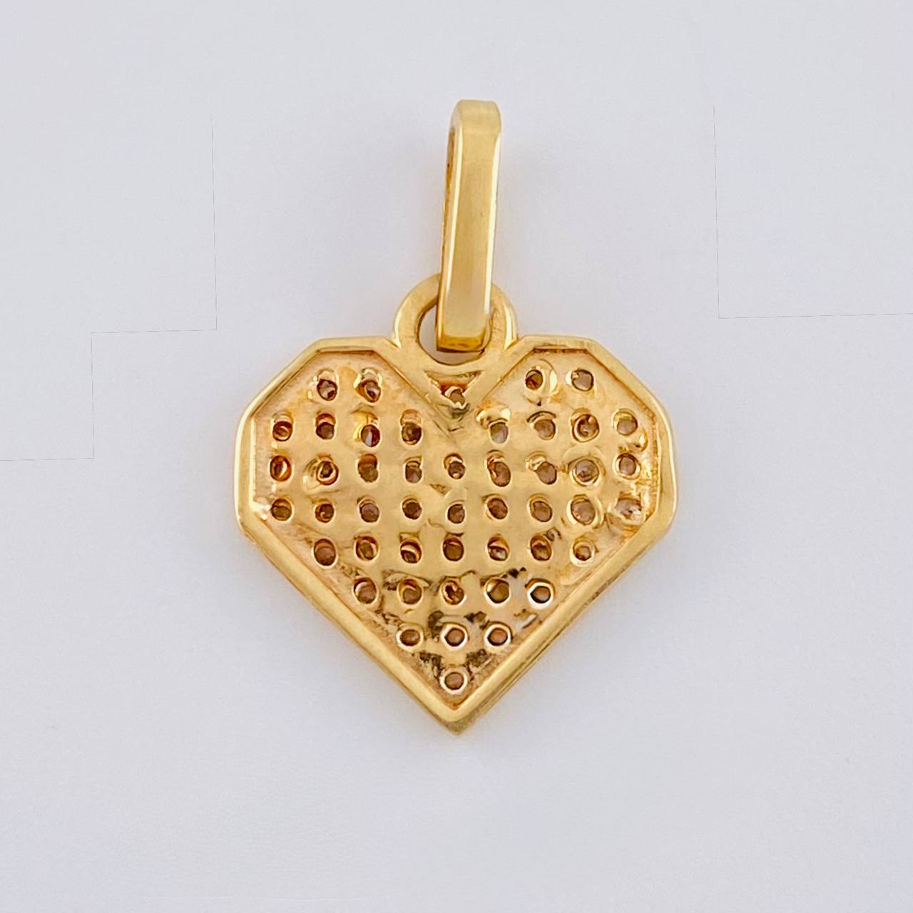 Dije Corazón Tupido 1.3 g / 1.7 cm Oro Amarillo 18K