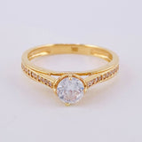 Anillo Solitario Corazón 2.5 g / T6 1/2 Oro Amarillo 18K
