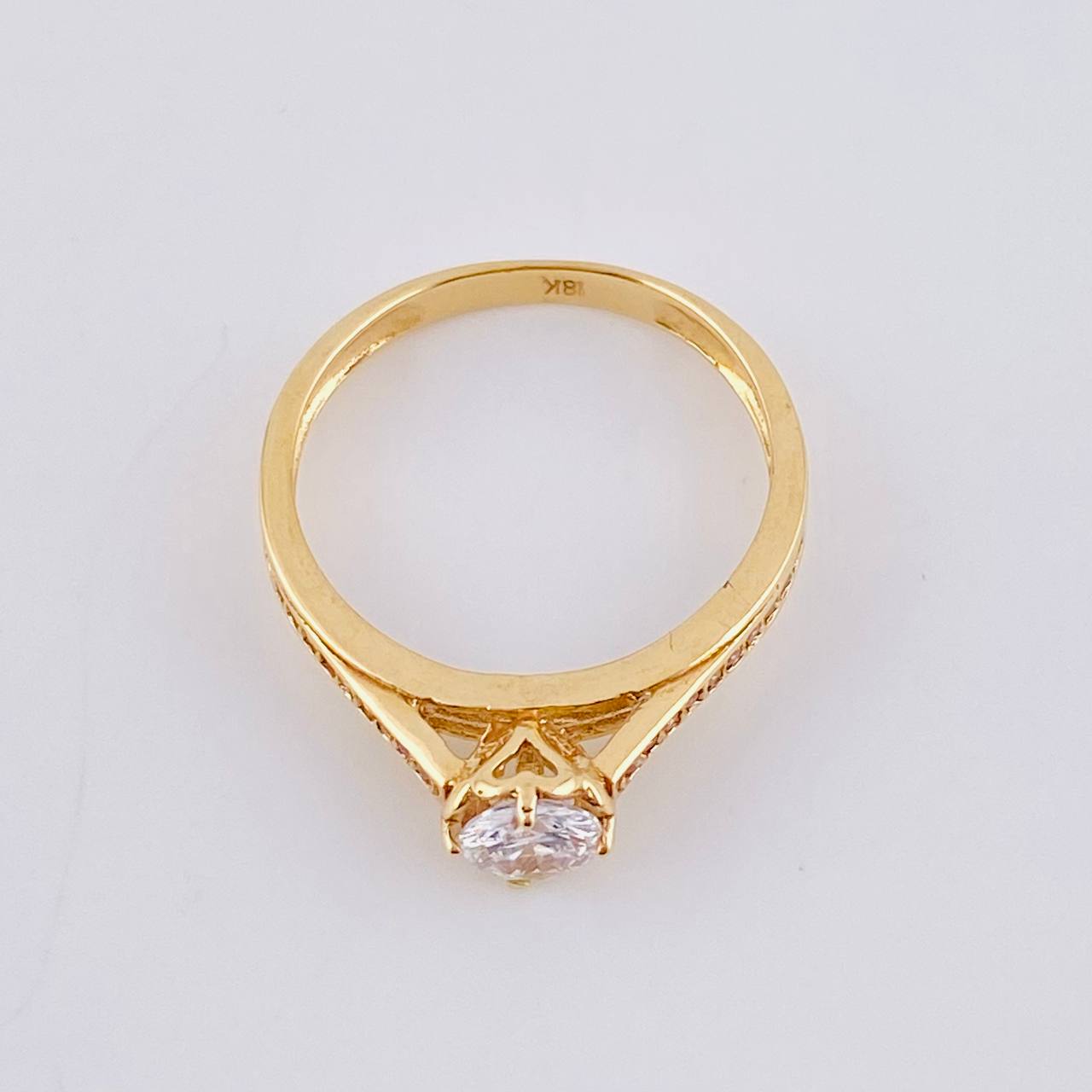 Anillo Solitario Corazón 2.5 g / T6 1/2 Oro Amarillo 18K