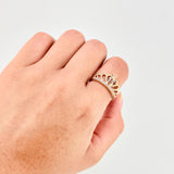 Anillo 15´S 3.5 g / T7 1/4 Dos Oros Amarillo Blanco 18K