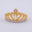Anillo Corona Quinces 3.45 g / T7 Dos Oros Amarillo Blanco 18K