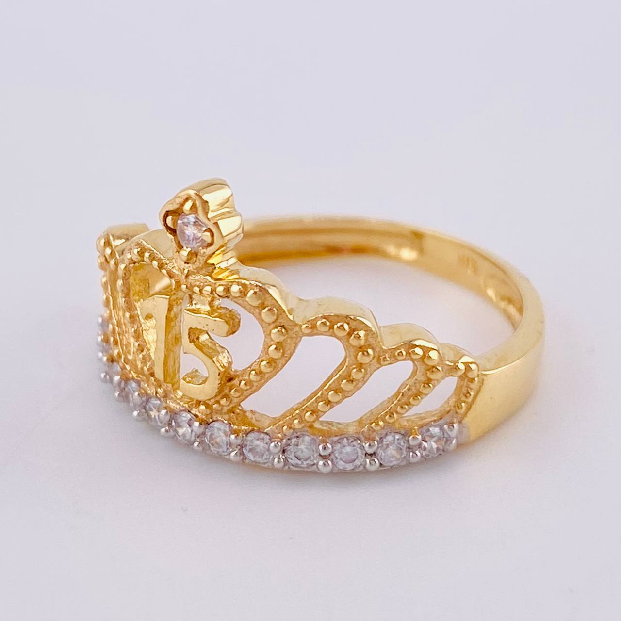 Anillo 15'S 3.6 g / T7 1/2 Oro Amarillo 18K