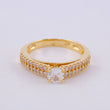 Anillo Solitario Tupido 3.2 g / T7 Oro Amarillo 18K
