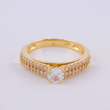 Anillo Solitario Tupido 3.2 g / T7 Oro Amarillo 18K