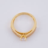 Anillo Solitario Tupido 3.2 g / T7 Oro Amarillo 18K