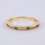 Anillo Carril Burbujas 1.8 g / T6 1/4 Oro Amarillo 18K