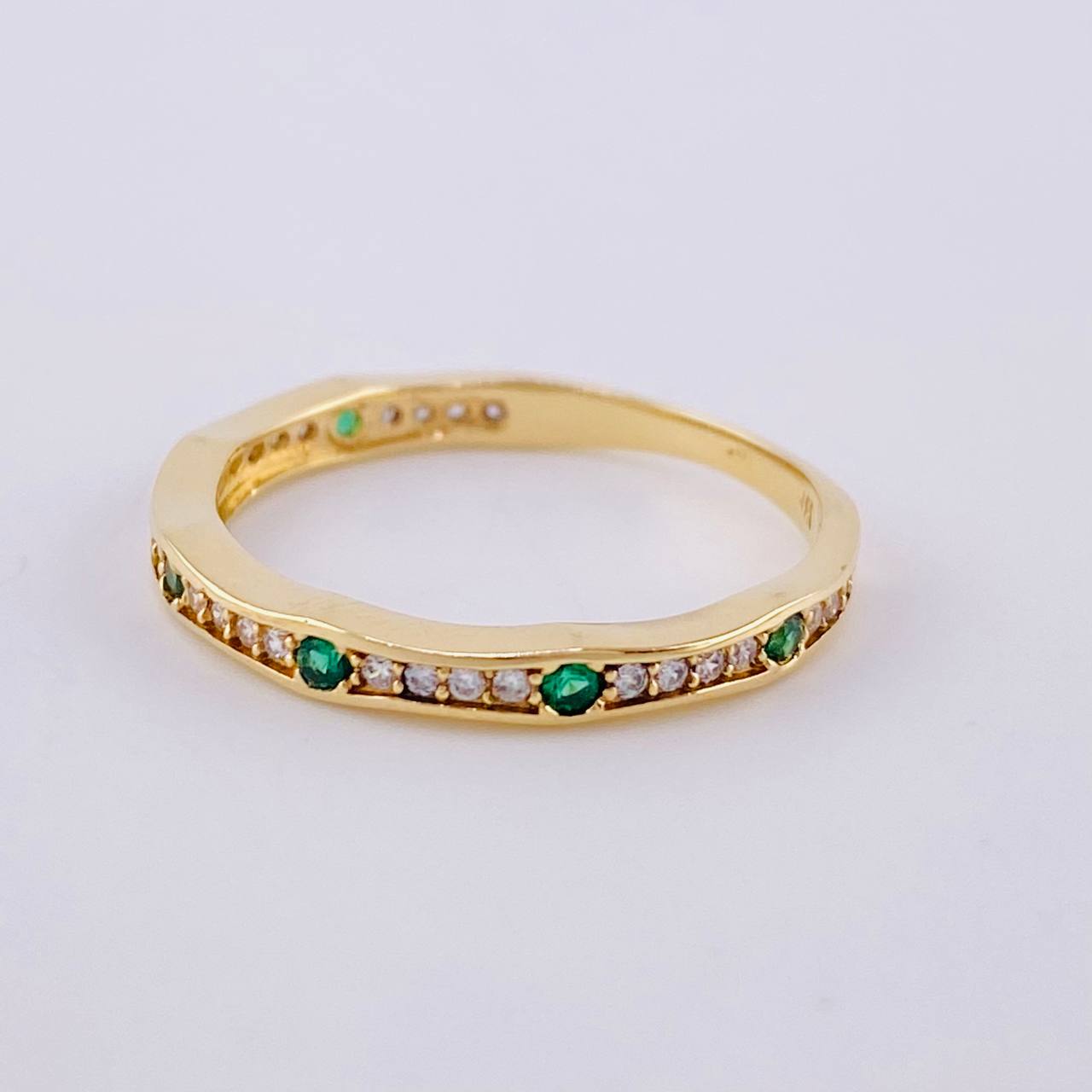 Anillo Carril Burbujas 1.8 g / T6 1/4 Oro Amarillo 18K