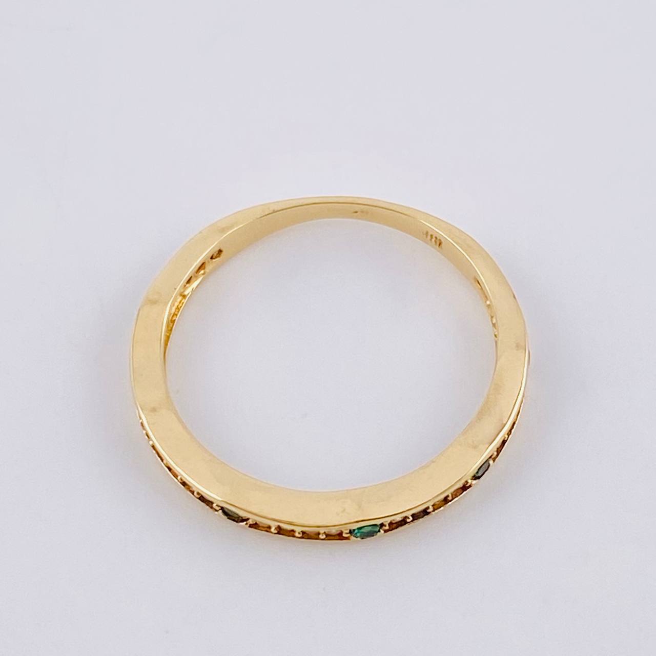 Anillo Carril Burbujas 1.8 g / T6 1/4 Oro Amarillo 18K