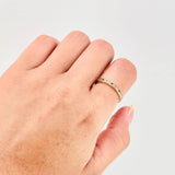 Anillo Carril Burbujas 1.8 g / T6 1/4 Oro Amarillo 18K