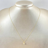 Set Cadena y Dije Aguja Trenzada + Piedra 1.3gr / 45cm / Oro Amarillo 18K (Oferta) ©