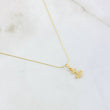 Set Cadena y Dije Aguja Trenzada + Ancla 1.3gr / 45cm / Oro Amarillo 18K (Oferta)