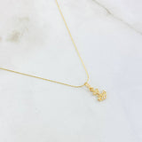 Set Cadena y Dije Aguja Trenzada + Ancla 1.35gr / 45cm / Oro Amarillo 18K (Oferta) ©
