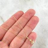 Set Cadena y Dije Aguja Trenzada + Ancla 1.35gr / 45cm / Oro Amarillo 18K (Oferta) ©