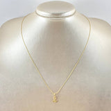 Set Cadena y Dije Aguja Trenzada + Ancla 1.3gr / 45cm / Oro Amarillo 18K (Oferta)