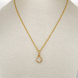 Set Cadena y Dije Lazo + Trebol 1.85gr / 50cm / Oro Amarillo 18K (Oferta) $