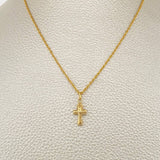 Set Cadena y Dije Lazo + Cruz Anj 1.35gr / 50cm / Oro Amarillo 18K (Oferta) $