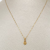 Set Cadena y Dije Flor Espejo + Corazon 0.8gr / 45cm / Oro Amarillo 18K  $