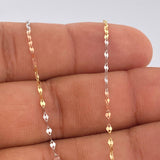 Set Cadena y Dije Flor Espejo + Virgen Milagrosa 1.3gr / 50cm / Tres Oros 18K (Oferta) $