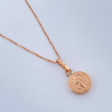 Set Cadena y Dije Veneciana + San Benito 1.65gr / 45.4cm / Oro Rosa 18K (Oferta) $
