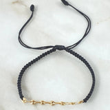 Pulsera Negra Herraje GC 0.5gr / Oro 18K