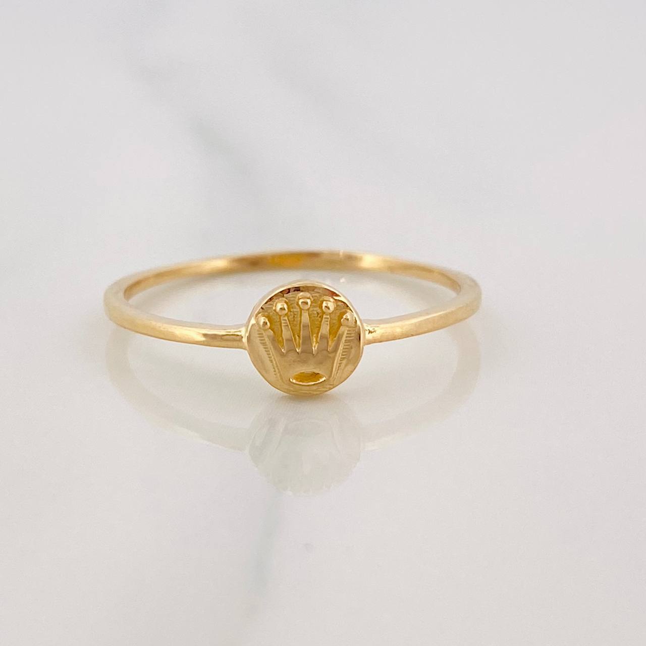 Anillo Corona 1.25g / T7 3/4 Oro Amarillo 18K