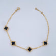 Pulso Trebol Aro Seguido 4.4gr / 21cm / Nac.Esp. Oro 18K $